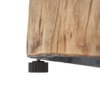 Amir 28 In. 30000 BTU Patio Mgo Lightweight Concrete Propane Outdoor Fire Pit Wood Pattern Brown