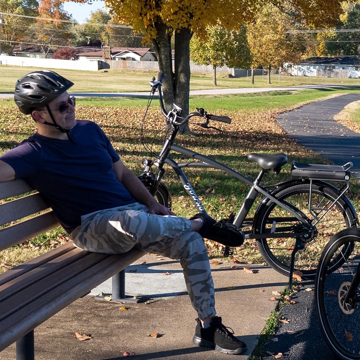 E-Vie Electric Cruiser Bike, 60+ Miles Long Range, Torque Sensor Ebike for Adults, Peak Power≥600W, CST 27.5" , 350 Lbs, 20 Mph, Beach City Commuter, UL2849