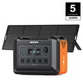 2400 with 240W Solar Panel,2232Wh Portable Power Station Lifepo4 Battery,2400W AC Output, Fast Charge, Solar Generator for Camping,Emergency, RV, Off-Grid Living