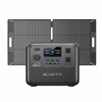 Portable Power Station AC70 with 100W Solar Panel Included, 768Wh Solar Generator with 2 1000W AC Outlets, 0-80% in 45 Min, Lifepo4 Power for Camping