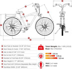 E-Vie Electric Cruiser Bike, 60+ Miles Long Range, Torque Sensor Ebike for Adults, Peak Power≥600W, CST 27.5" , 350 Lbs, 20 Mph, Beach City Commuter, UL2849