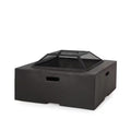 29 In. W X 17.2 In. H Square Wood Burning Outdoor Fire Pit in Grey