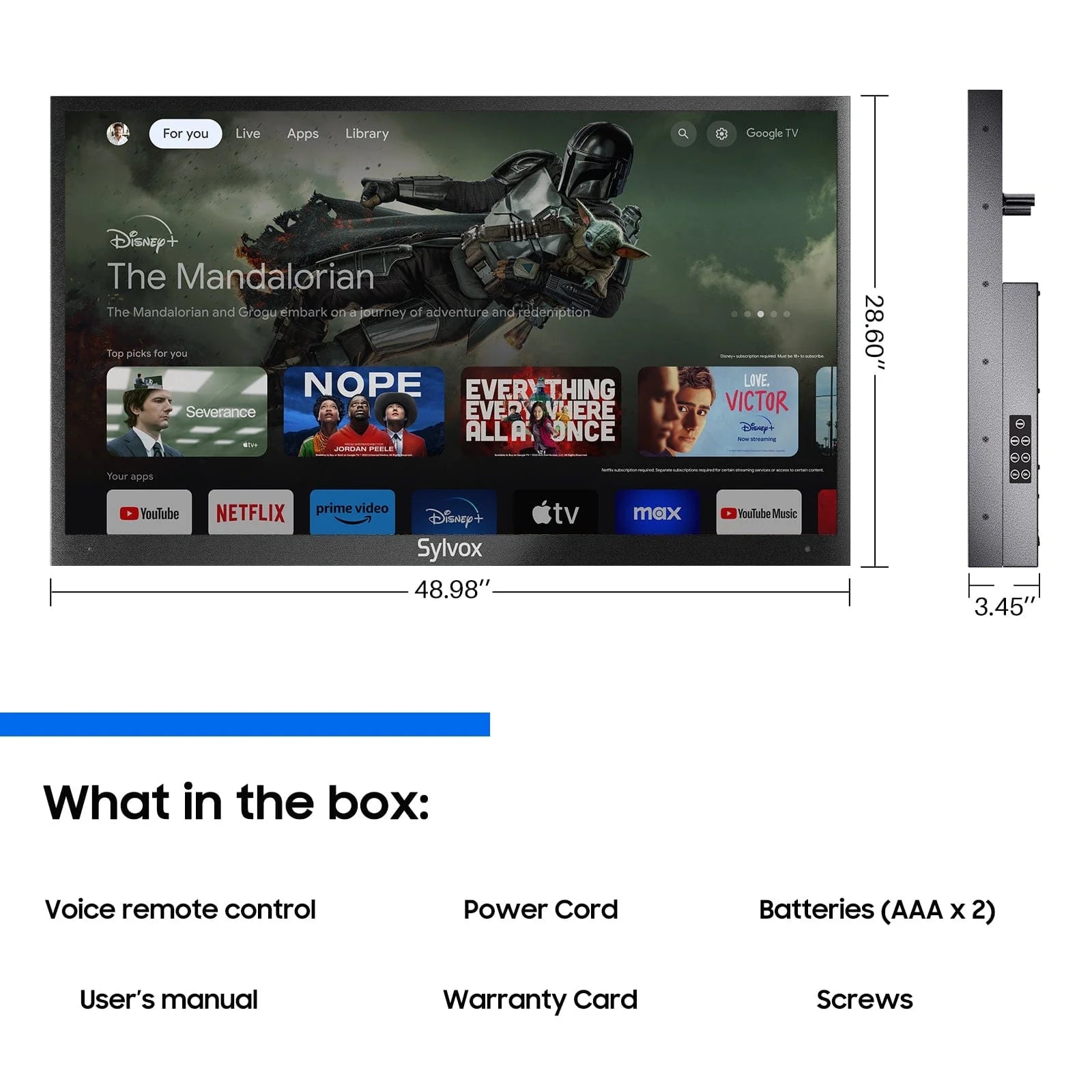 55" Outdoor Tv(Google TV) - 2024 Deck Pro 2.0