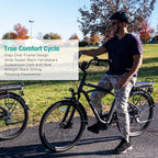 E-Vie Electric Cruiser Bike, 60+ Miles Long Range, Torque Sensor Ebike for Adults, Peak Power≥600W, CST 27.5" , 350 Lbs, 20 Mph, Beach City Commuter, UL2849