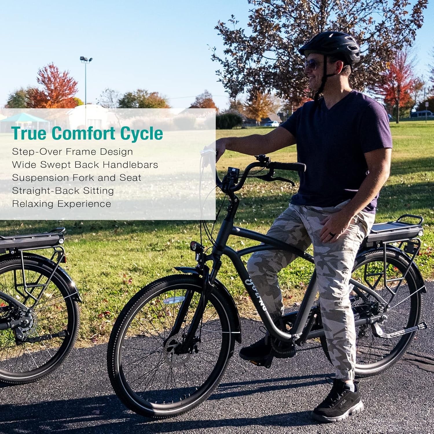 E-Vie Electric Cruiser Bike, 60+ Miles Long Range, Torque Sensor Ebike for Adults, Peak Power≥600W, CST 27.5" , 350 Lbs, 20 Mph, Beach City Commuter, UL2849