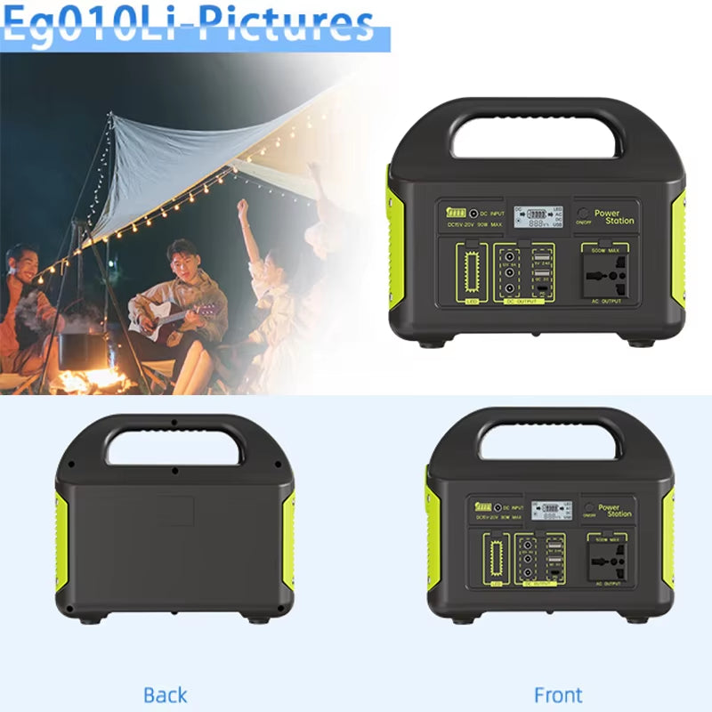 Portable Power Station 500W 460Wh 384Wh with Lifepo4 Battery Solar Generator for Outdoor Camping Power Bank
