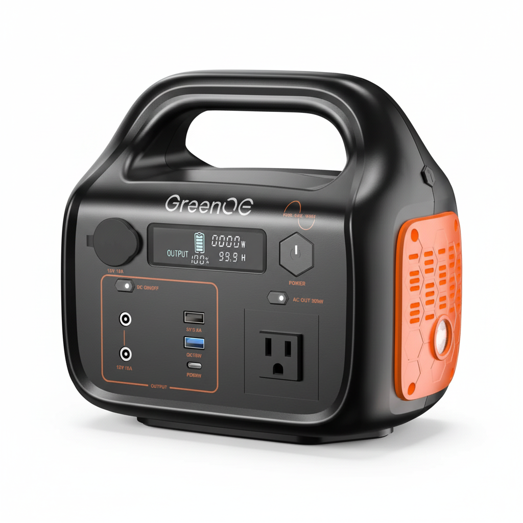 Portable Power Station 300W 299Wh Solar Powered Generator with LED 7 Ports 120V Pure Sine Wave AC Outlet USB-C Camping Power Bank for Outdoors Travel Hunting Home Lithium Battery Backup