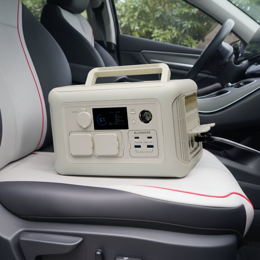 R600 Portable Power Station with Solar Panel 100W , 600W 299Wh Lifepo4 Solar Generator UPS Battery Backup MPPT for RV
